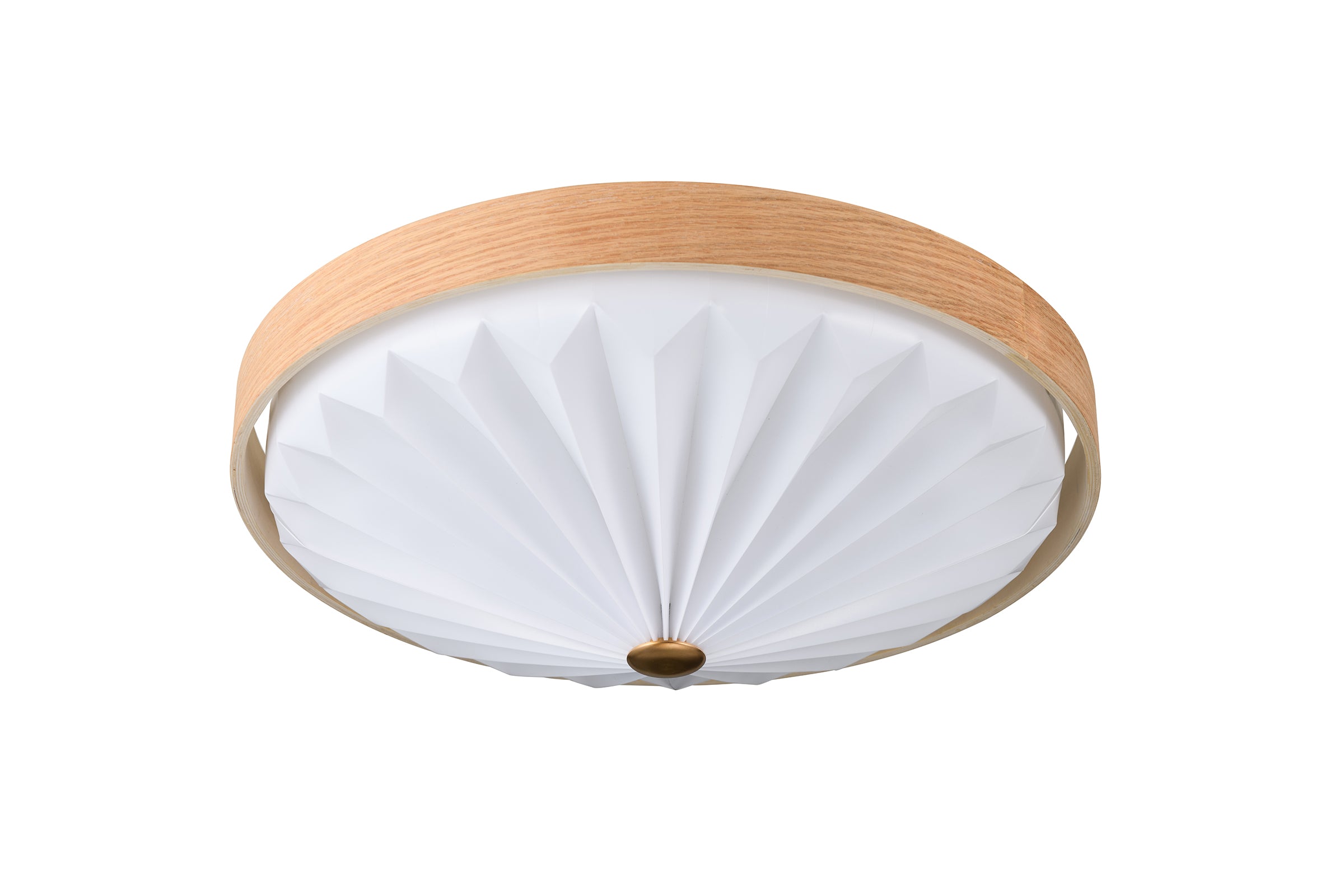 WOOD PLEATS CEILING LIGHT
