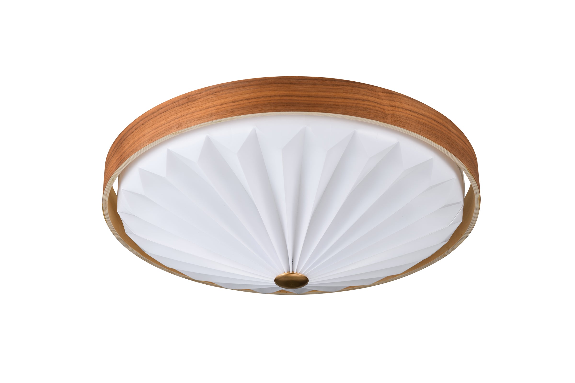 WOOD PLEATS CEILING LIGHT